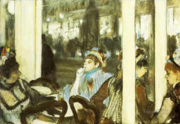 エドガー・ドガ Painting - カフェテラスの女性たち 1877年 エドガー・ドガ
